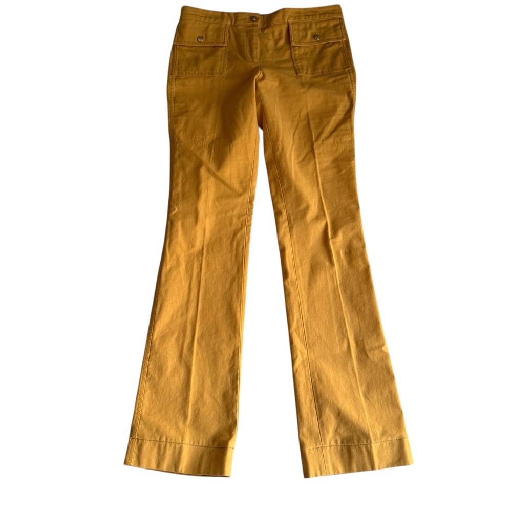 Robert Rodriguez Mustard Yellow Fabric Patch Pockets Stretch Fabric Baby Bell